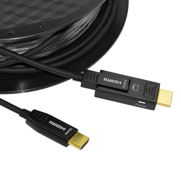 כבל HDMI2.0 באורך 30 מטר עם ראש פריק בצד אחד.