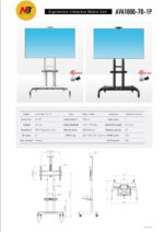 ⁦‏מתקן נייד למסכים Audio Line AVA1800-70-1P⁩ – תמונה ⁦3⁩
